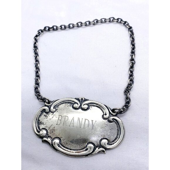 Tiffany & Co Makers Sterling Silver 925 Brandy Decanter Bottle Tag